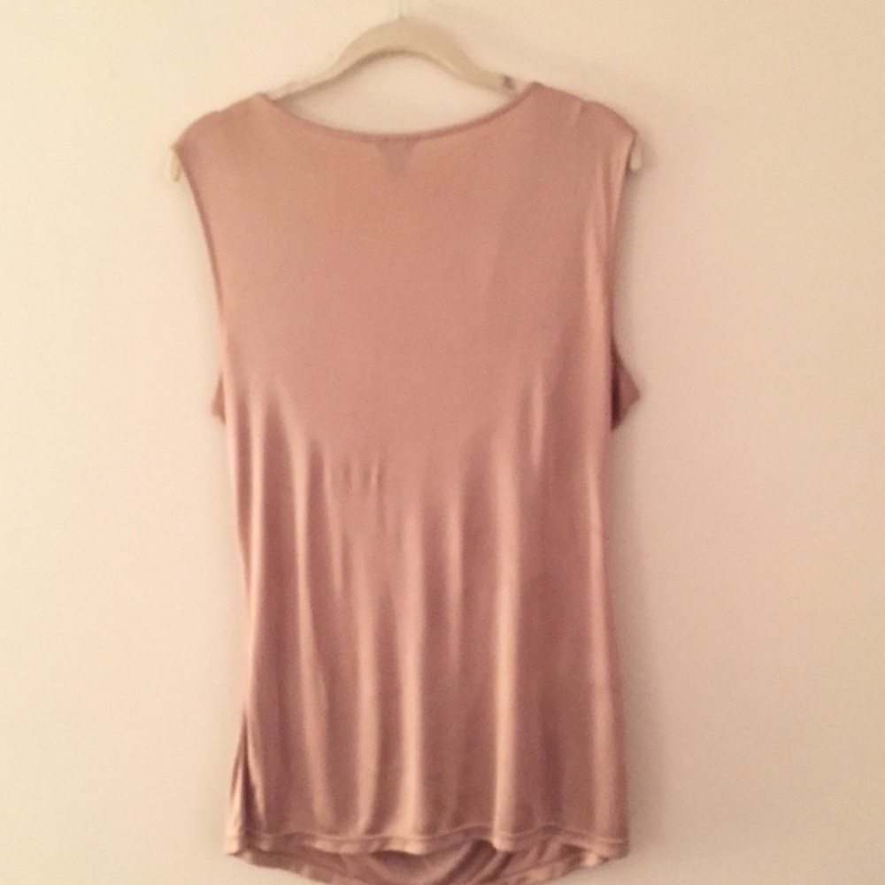 Ann Taylor Pale Rose/gold sleeveless top - Picture 4 of 4